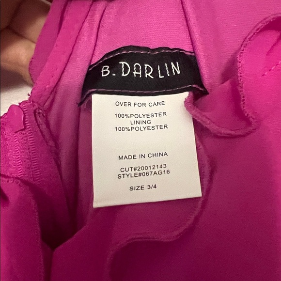 Elegant Pink Ruffled Dress - Picture 6 of 6